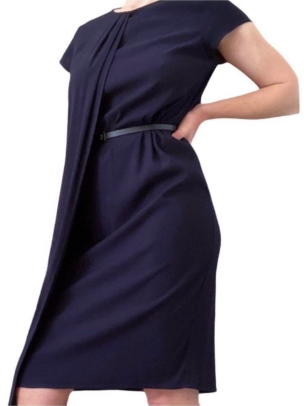 Universal Standard Vesper Workwear Dress Navy 2XS 6/8